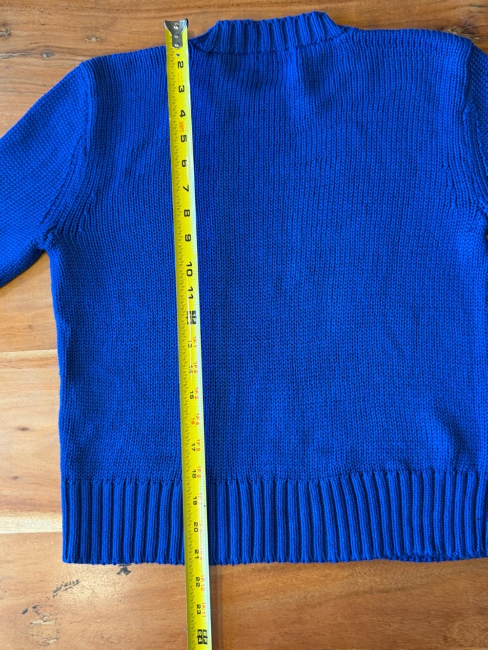 Polo Ralph Lauren Preppy Blue Cotton Crewneck Sweater M (GUC) - Picture 13 of 15